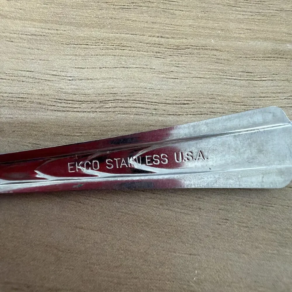 Vintage Ekco stainless steel pickle fork